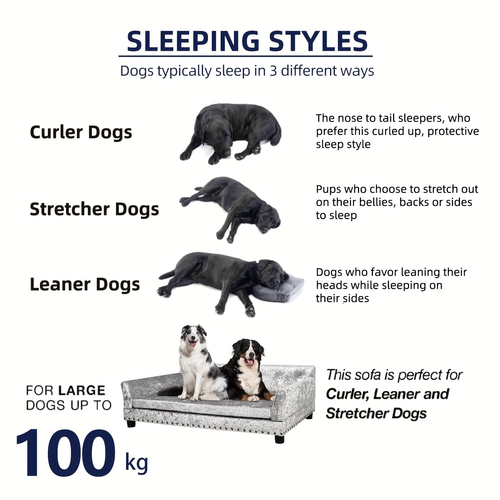 Luxus Samt Hundesofa XL: Modernes Haustiersofa Hundecouch für große Hunde